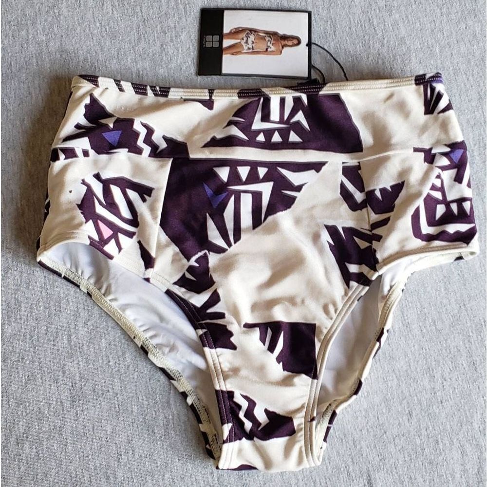 INSIGHT CHIPS LADDER BACK HIGH WAISTED BRIEF CREAM BOTTOM NWT M/6